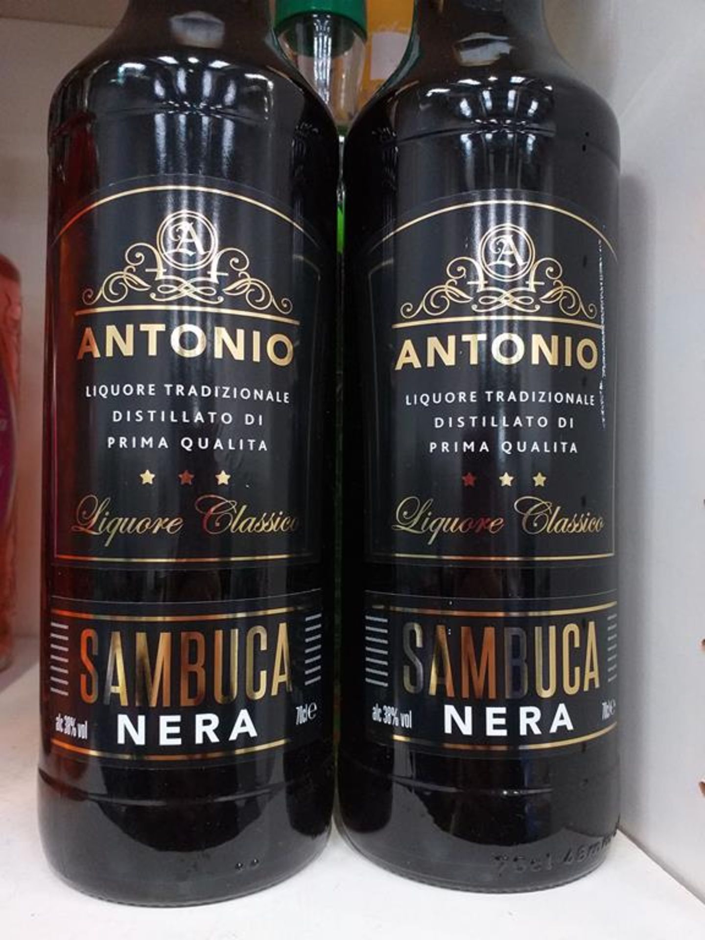 Five bottles of Antica Sambuca liqueur in five different flavours (Amaretto, Raspberry, Banana, Tro - Image 2 of 4