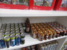 5 x shelves of mixed drinks to include Ginger Beer, Tango, Carlsberg, Brahma. Miller, Stella's Artoi