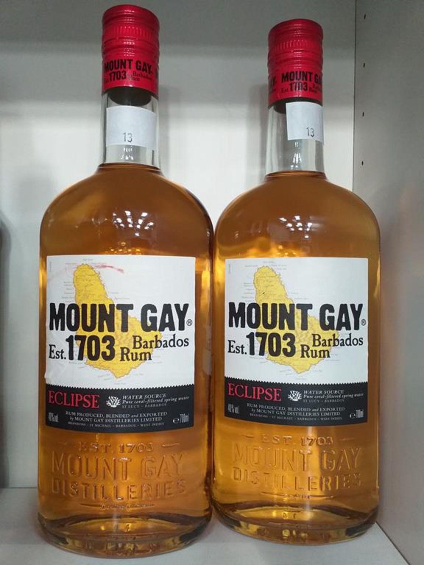 Three bottles of Captain Morgan Dark Rum, a bottle of Wood's Old Navy Rum, two bottles of Mount Gay - Image 3 of 5