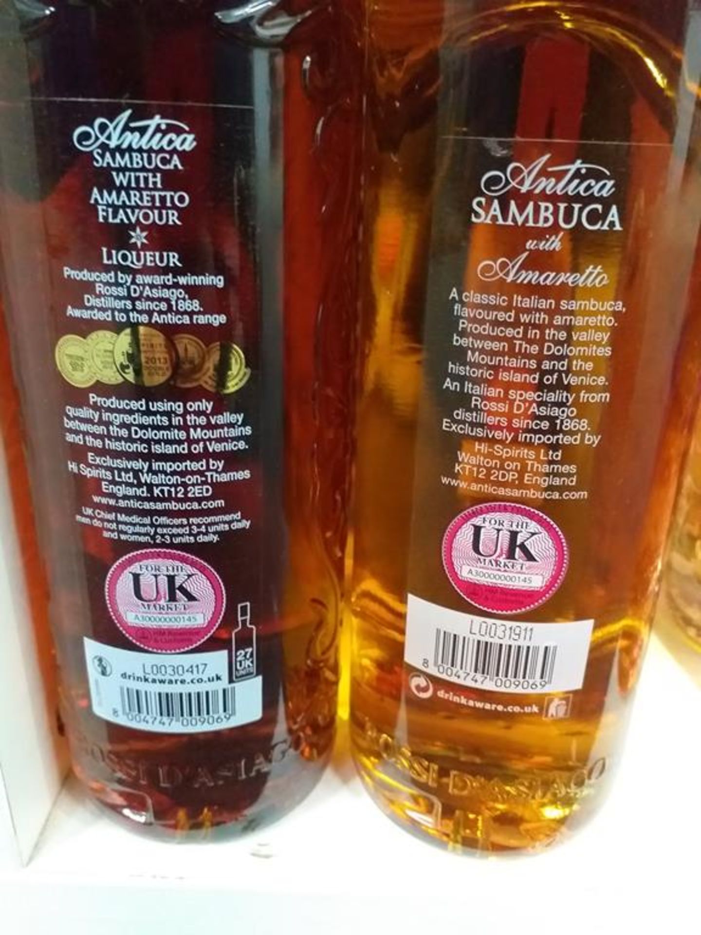 Six bottles of Antica Sambuca with Amaretto flavour liqueur - Image 3 of 3