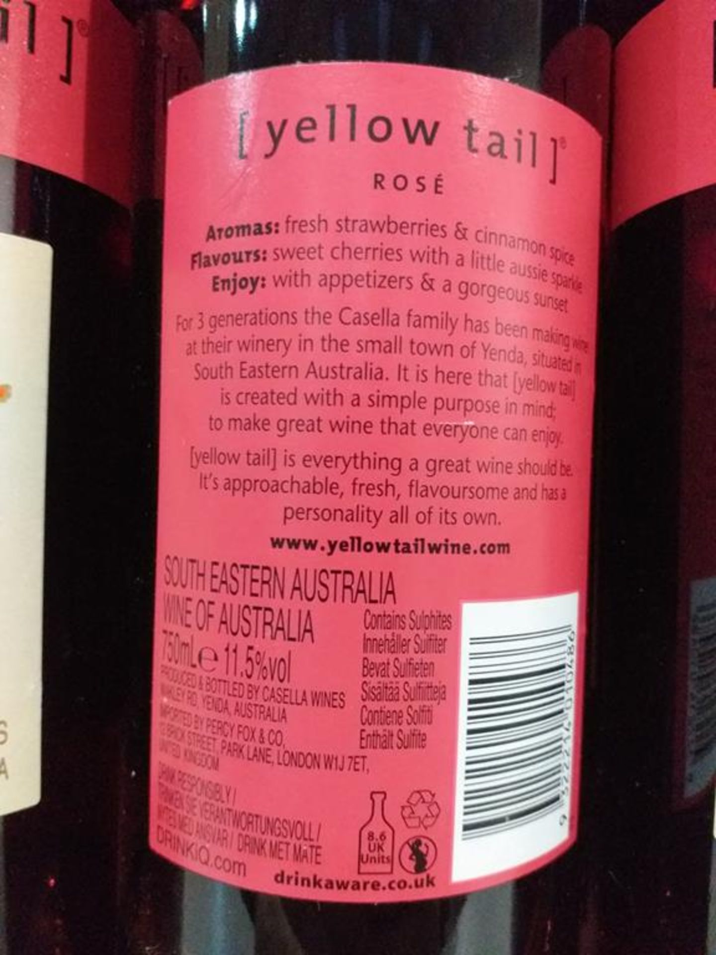 Sixteen bottles of Yellow Tail 2012 Rose wine - Image 3 of 3