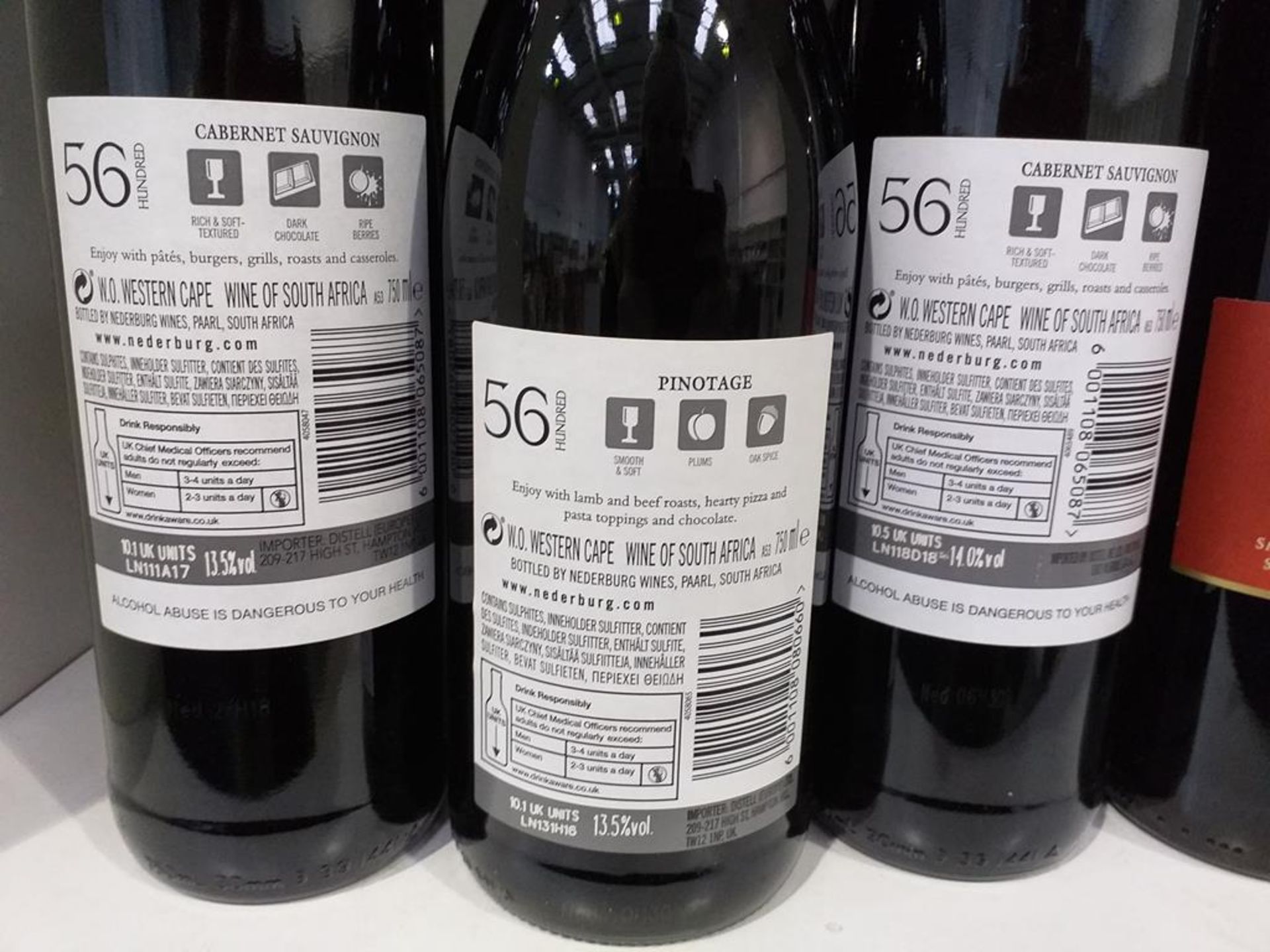 Five bottles of Nederburg '56 Hundred' 2016 Pinotage red wine, three bottles of Nederburg '56 Hundre - Image 3 of 5