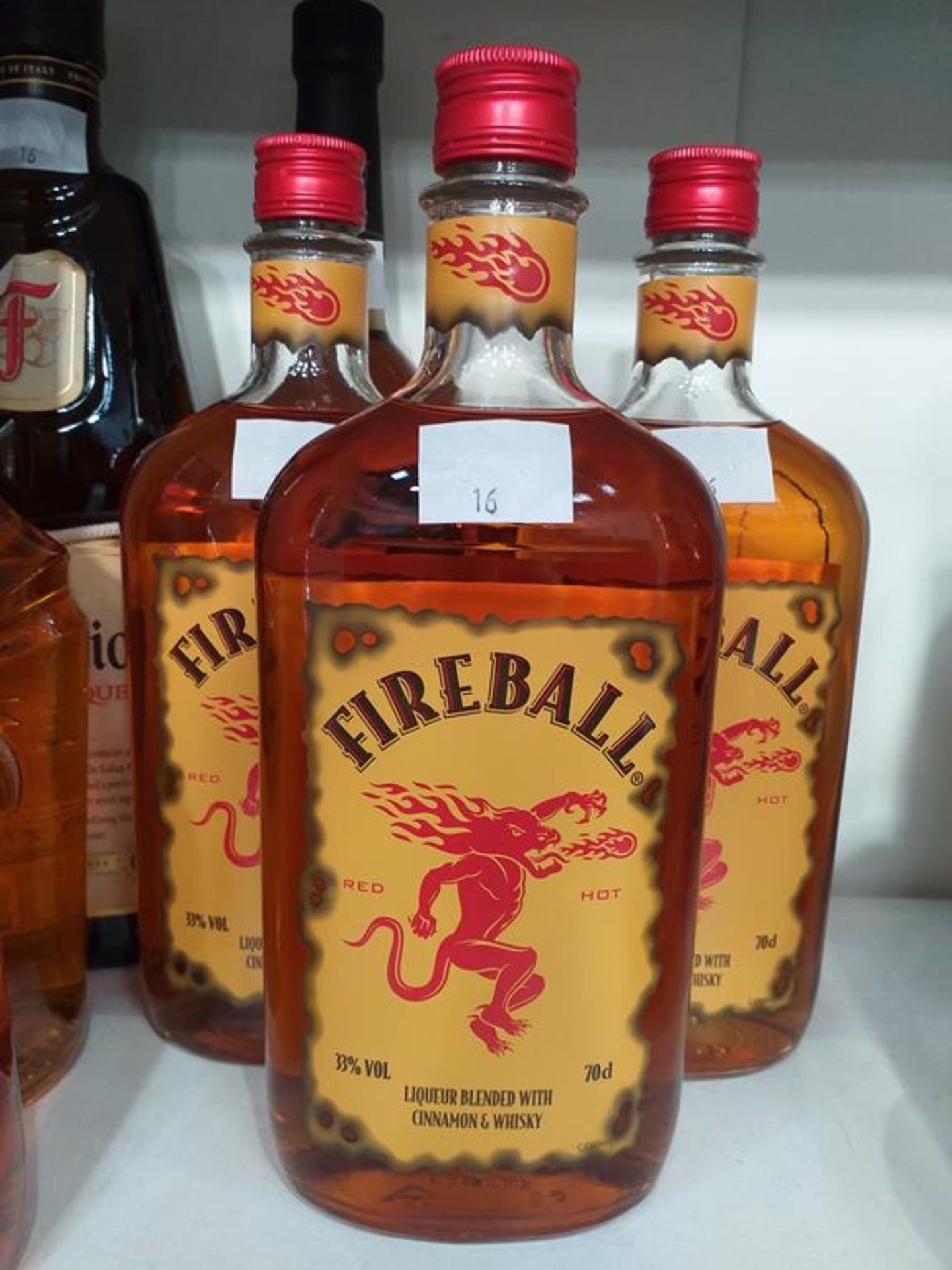 Three bottles of Fireball Liqueur, a bottle of Xante Liqueur, a bottle of Glayva liqueur, a bottle o - Image 2 of 7