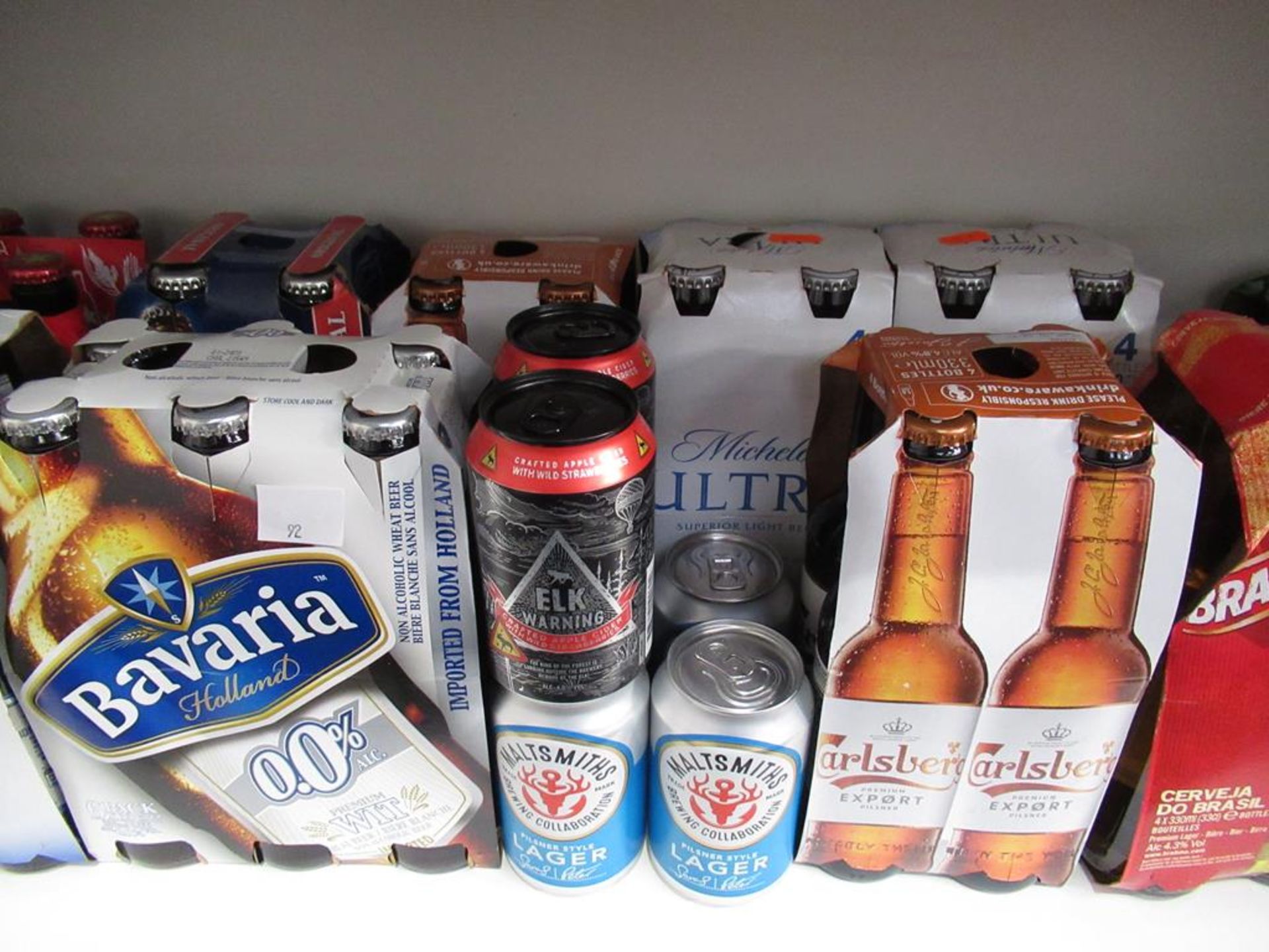 5 x shelves of mixed drinks to include Ginger Beer, Tango, Carlsberg, Brahma. Miller, Stella's Artoi - Image 7 of 14