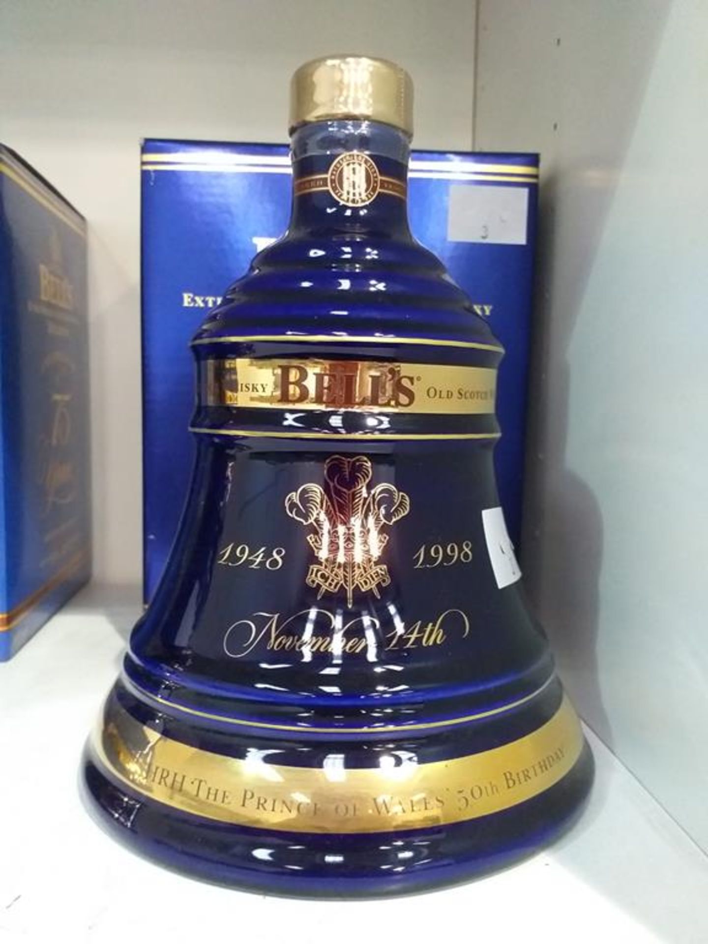 Bell's Extra Special Old Scotch Whisky Decanter to commemorate the Prince of Wales 50th birthday