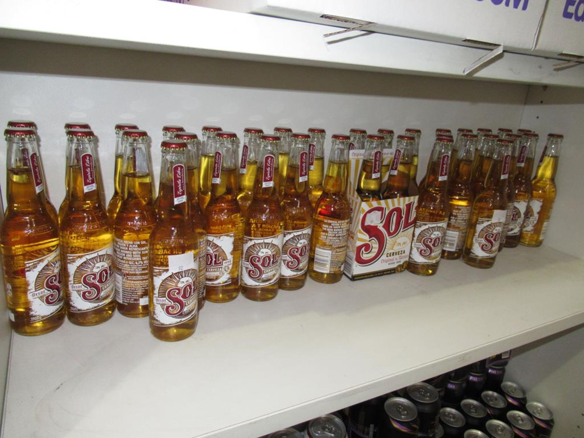 5 x shelves of mixed drinks to include Ginger Beer, Tango, Carlsberg, Brahma. Miller, Stella's Artoi - Image 13 of 14