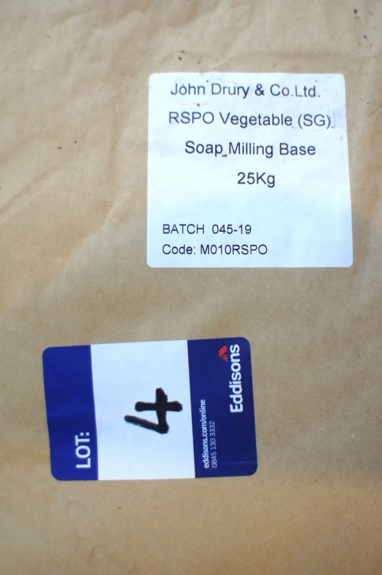 21 x 25Kg John Drury & Co Ltd RSPO Vegetable (SG) Soap Milling Base Batch 045-19; Code M010RSPO - Image 3 of 3