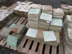 Quantity Reclaimed Marble Effect Tiles to Pallet, Green