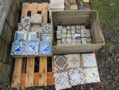 Quantity Various Spanish/Mexican Tiles to Pallet