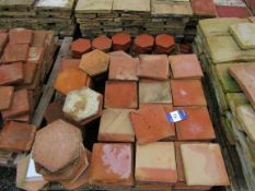 Quantity Terracotta Square and Hexagonal Tiles to Pallet