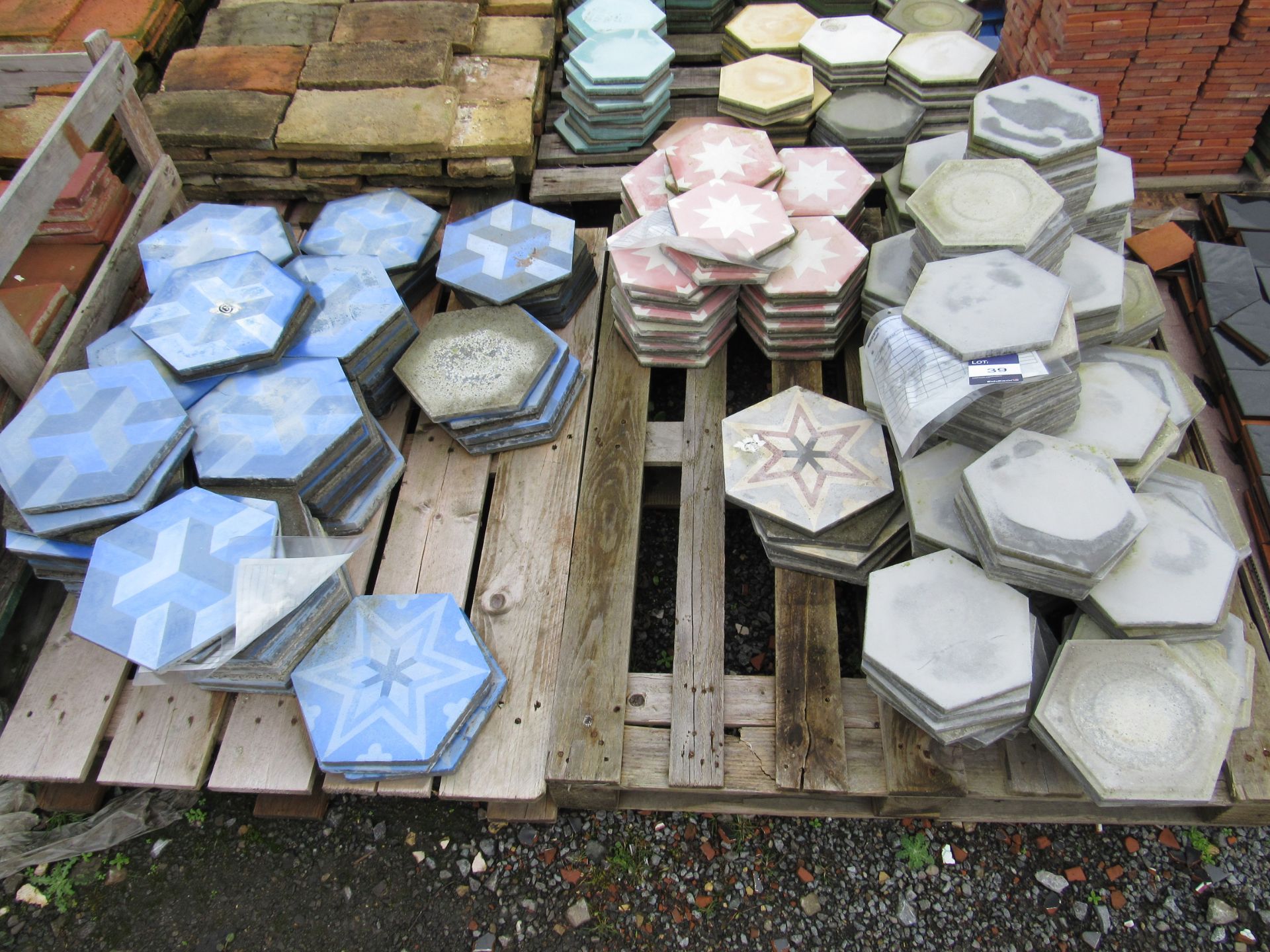 Quantity Various Hexagonal Tiles to 3 Pallets - Image 2 of 3