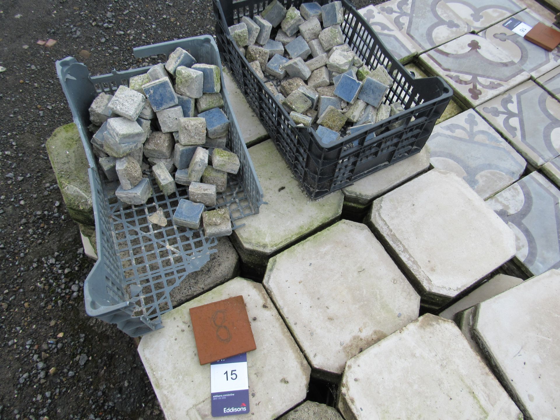 Quantity 2 Piece Blue Cozar Tiles to Pallet - Image 2 of 2