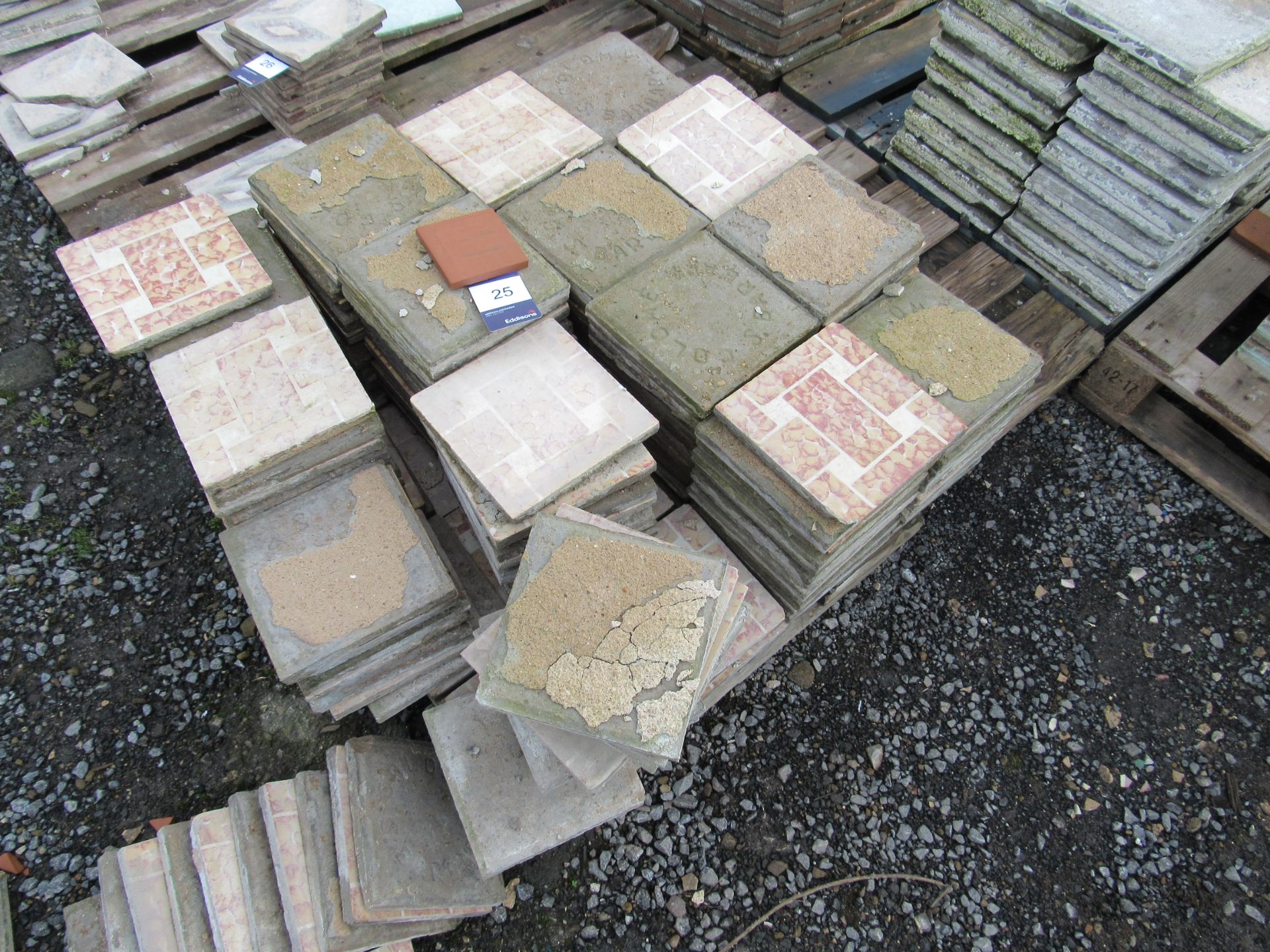 Quantity Reclaimed Marmol Tiles to Pallet