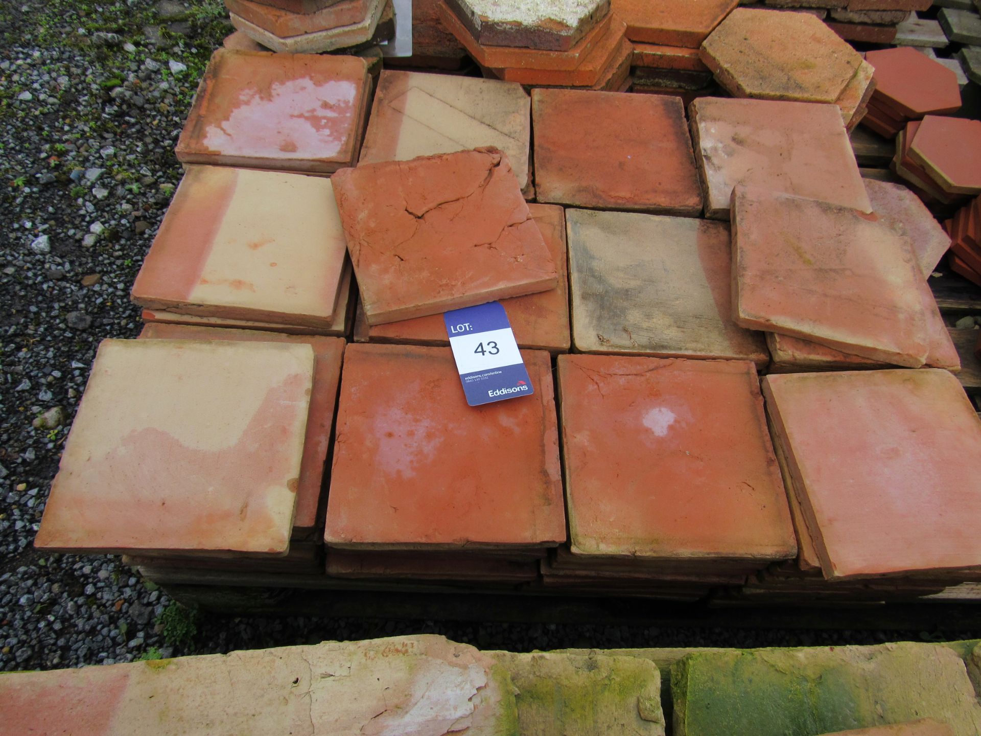 Quantity Terracotta Square and Hexagonal Tiles to Pallet - Image 2 of 2