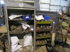 3 Various Steel Stock Racks & Contents