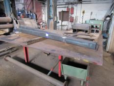 Heavy Duty Steel Work Table 6’ x 8’3” and Contents Box section