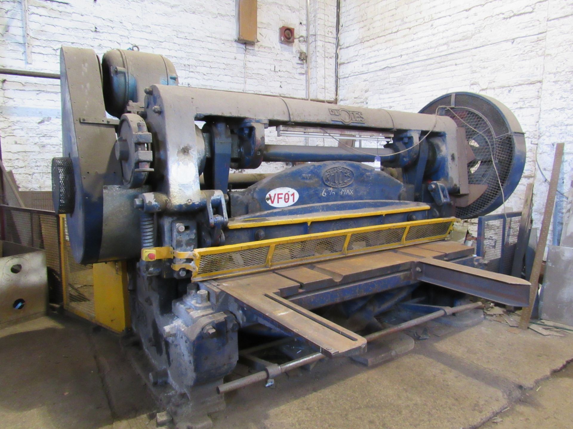 Rhodes Shear 2440 x 6m/m cut, Twin Fly Wheel (Requ - Image 5 of 6