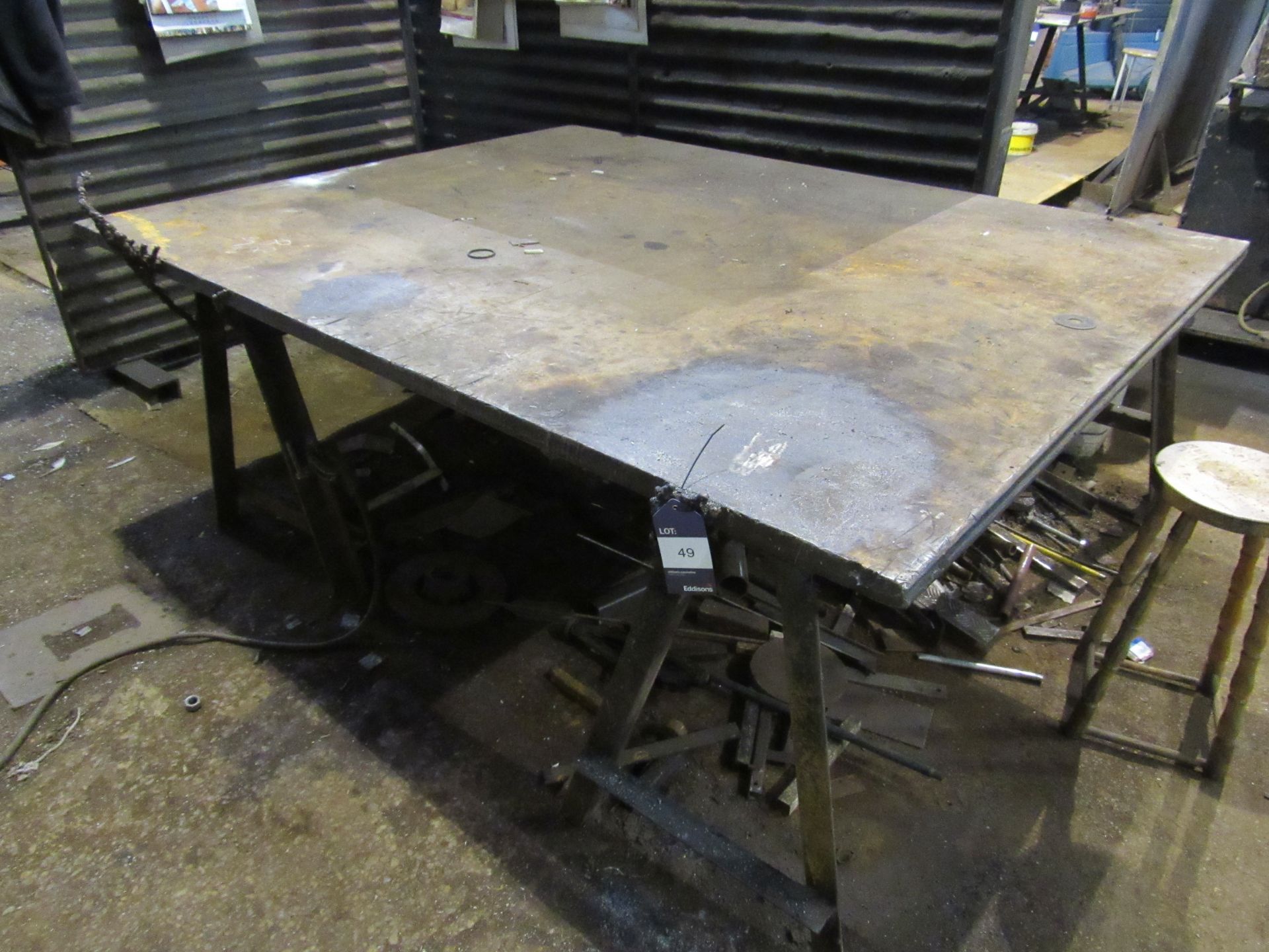 Heavy Duty Steel Work Table 82”x64”x1¼”