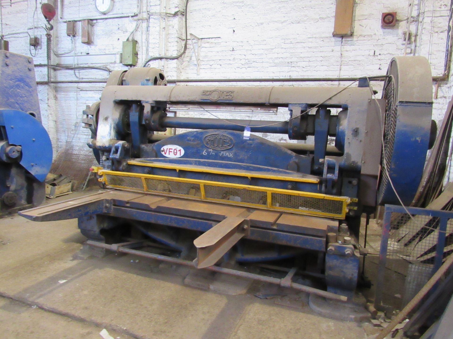 Rhodes Shear 2440 x 6m/m cut, Twin Fly Wheel (Requ - Image 2 of 6