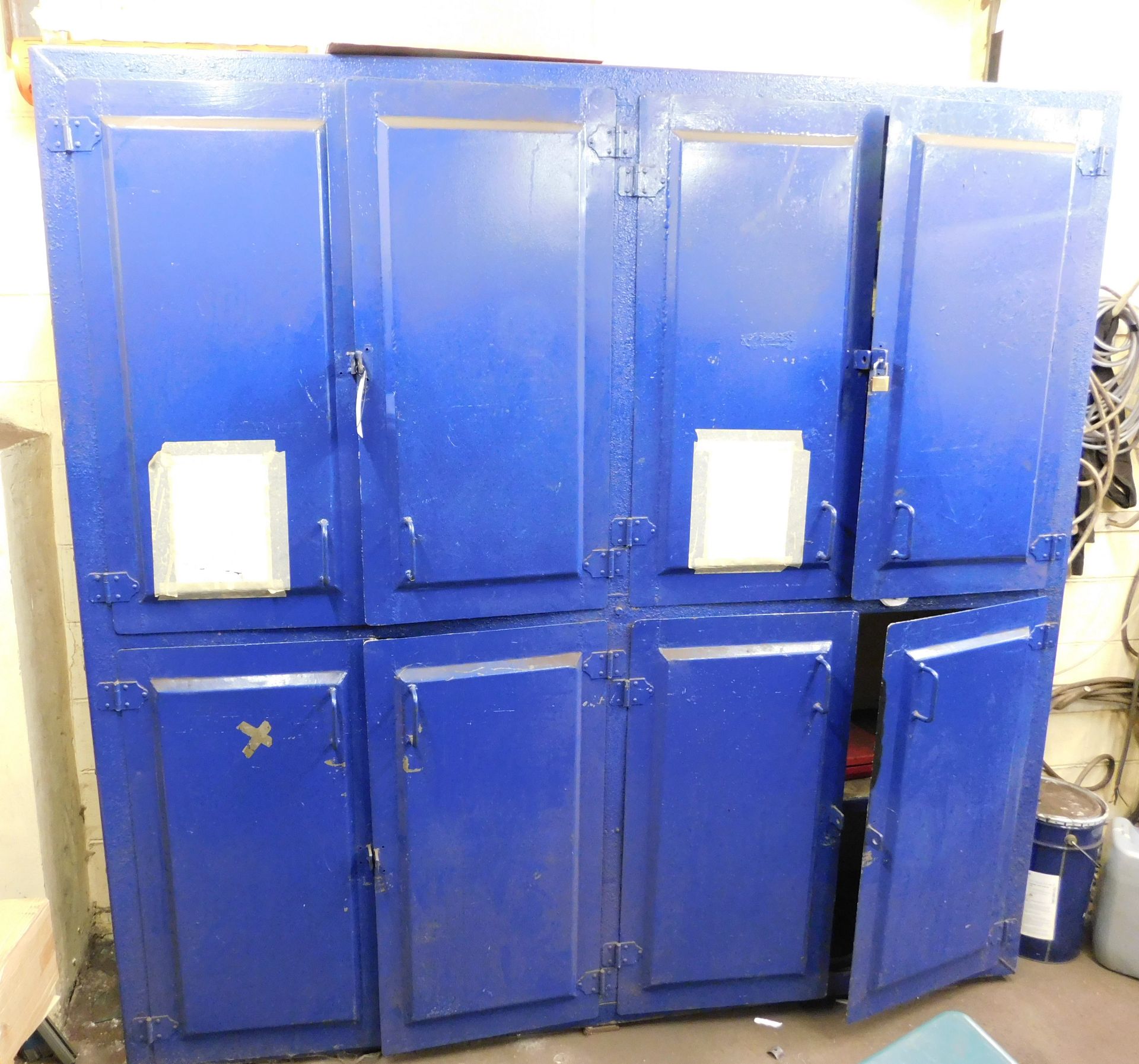 Large Lockable Steel 8 Door Cabinet (8ft(H) x 8ft(