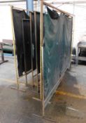 11 Welding Screens & 2 Large Tressles