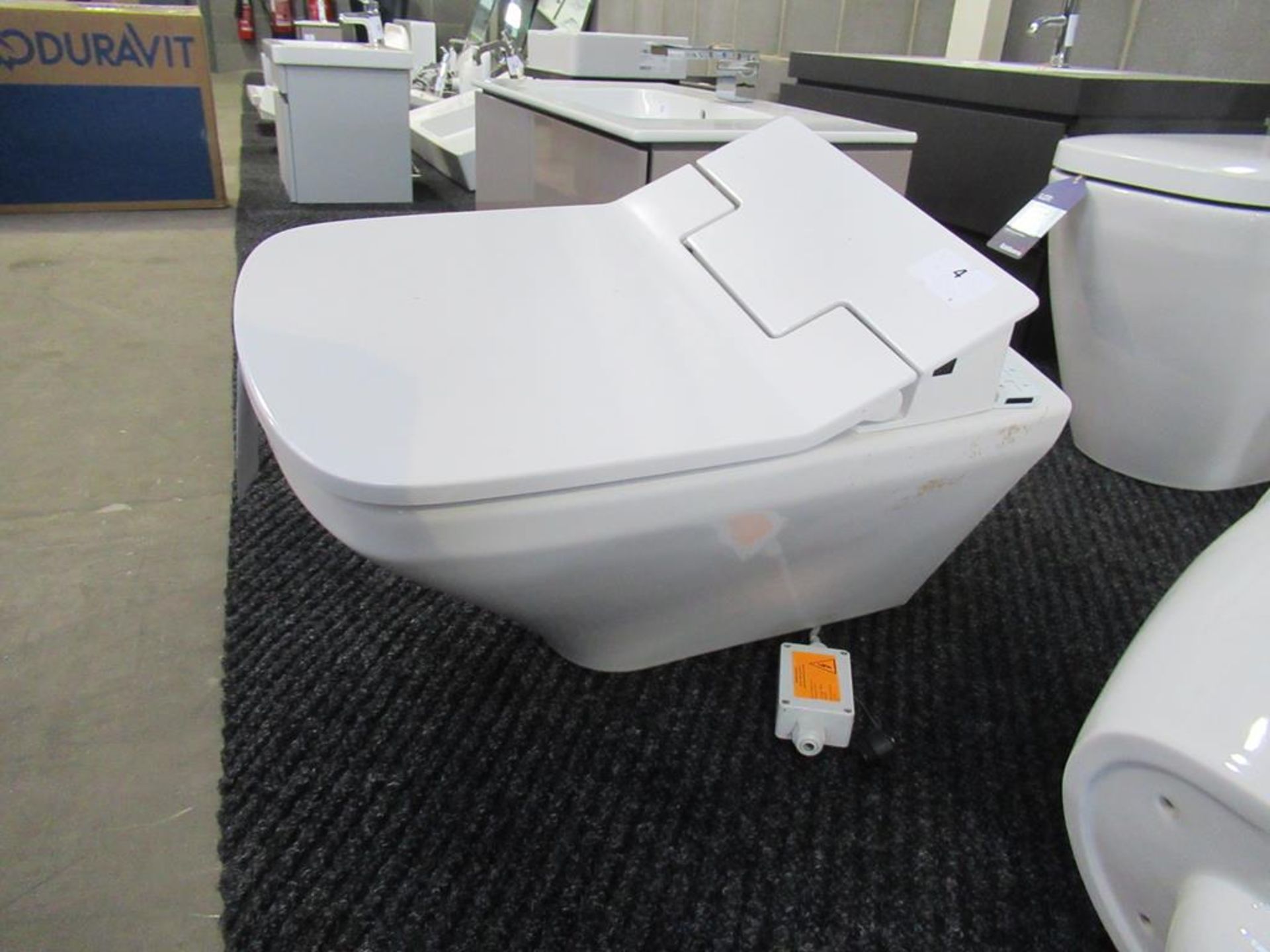 Ex Display Duravit Sensowash slim shower toilet seat on Durastyle wall mounted Toilet - Image 2 of 7