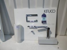 Ex Display Keuco Edition 400 toilet brush set, paper holder, robe hook, double robe hook etc