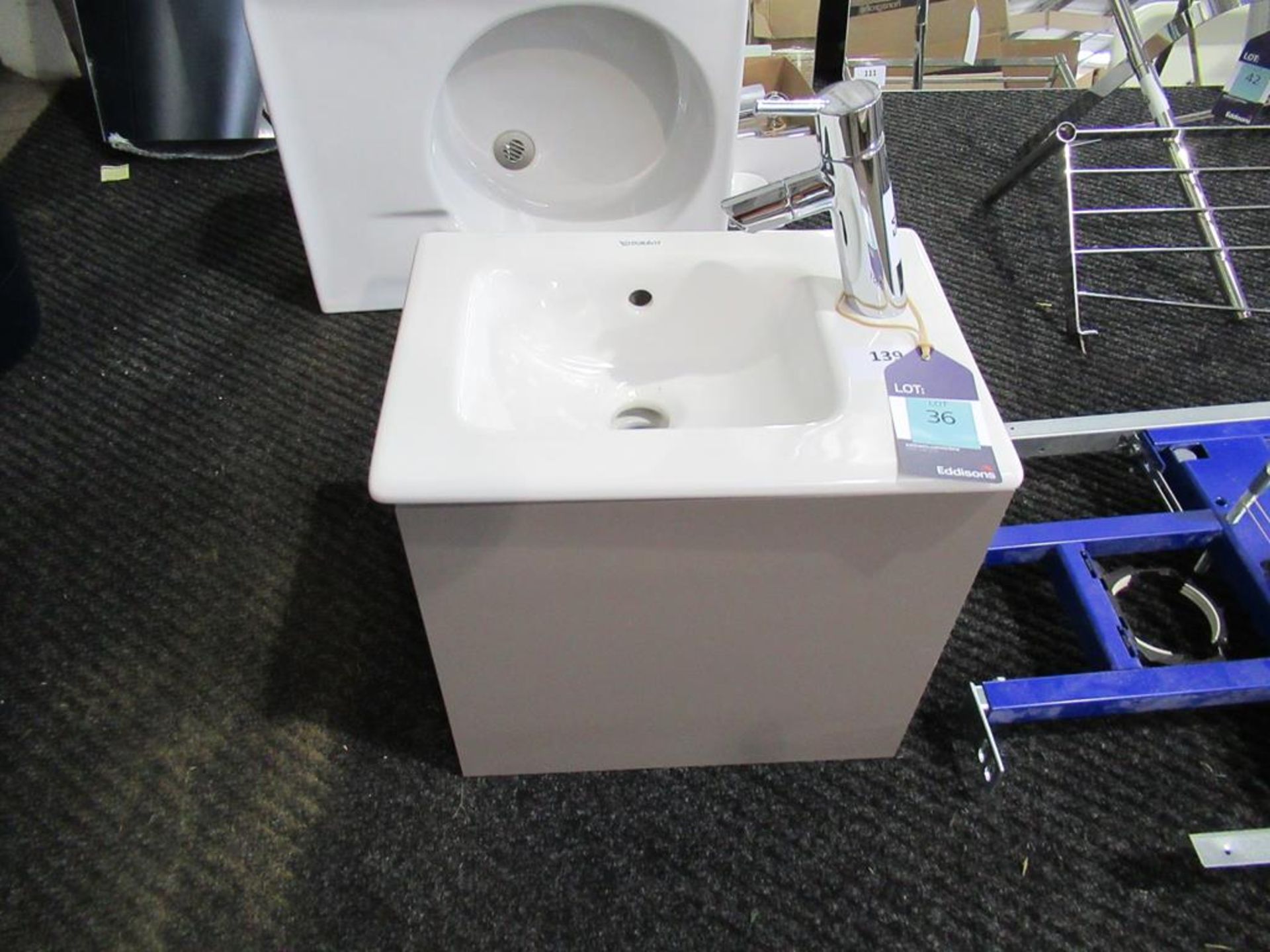 Ex Display Duravit Stark hand rinse basin (430mm) with L-Cube Vanity Unit and with Hansgrohe tap Tal