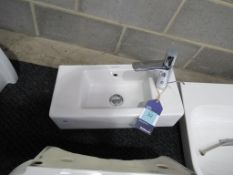 Ex Display Duravit Vero hand rinse basin (500mm) with with Hansgrohe tapTalis select S single lever