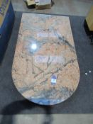 Ex Display Ached shaped marble effect worktop