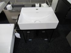 Ex Display Duravit Metal Console wall mounted Dura square sink basin