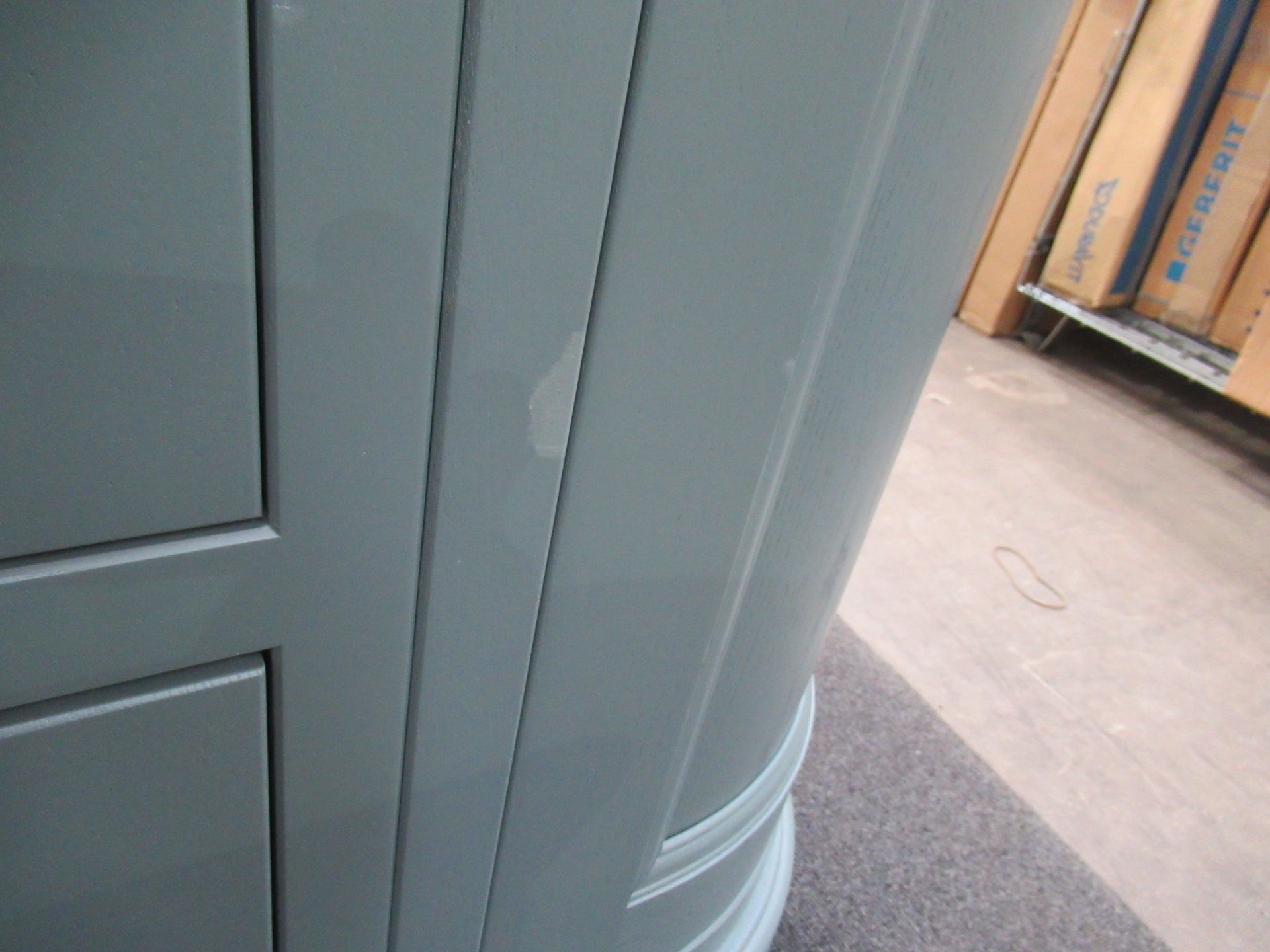 Ex Display Tetbury Freestanding 2 door/2 drawer Vanity Unit in Thyme, 25mm Marble Effect Worktop wit - Image 10 of 11