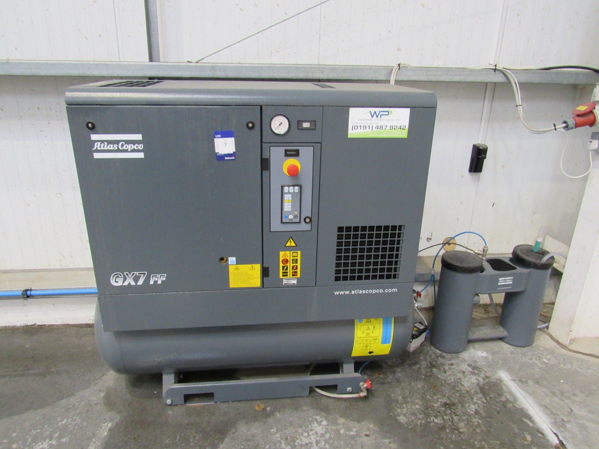 Atlas Copco GX7 FF Receiver Mounted Air Compressor - Image 2 of 4