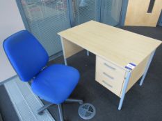 Light Oak Desk with Chair