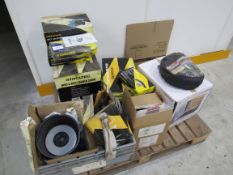 Contents to Pallet including Belt Sanders