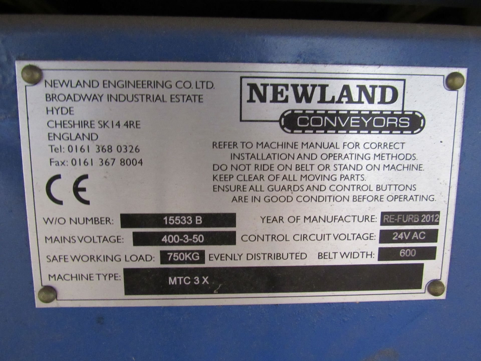 Newland MTC3X Telescopic Boom Rubber Belt Conveyor - Image 9 of 10