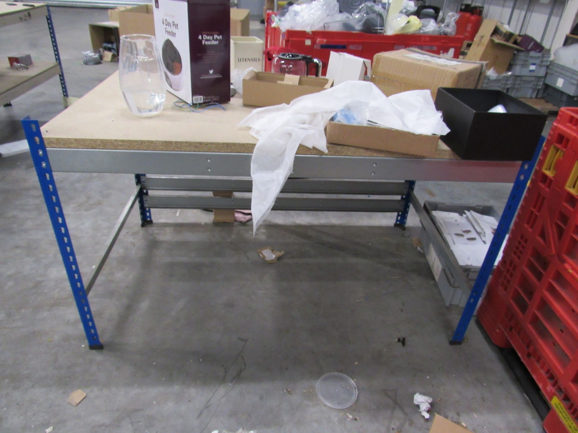 4 Boltless Steel Work Benches - Image 2 of 2