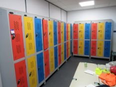 45 Probe 2 Compartment lockers with Quantity Keys