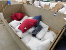 Large Quantity of Cushions/Pillows to Wooden Conta