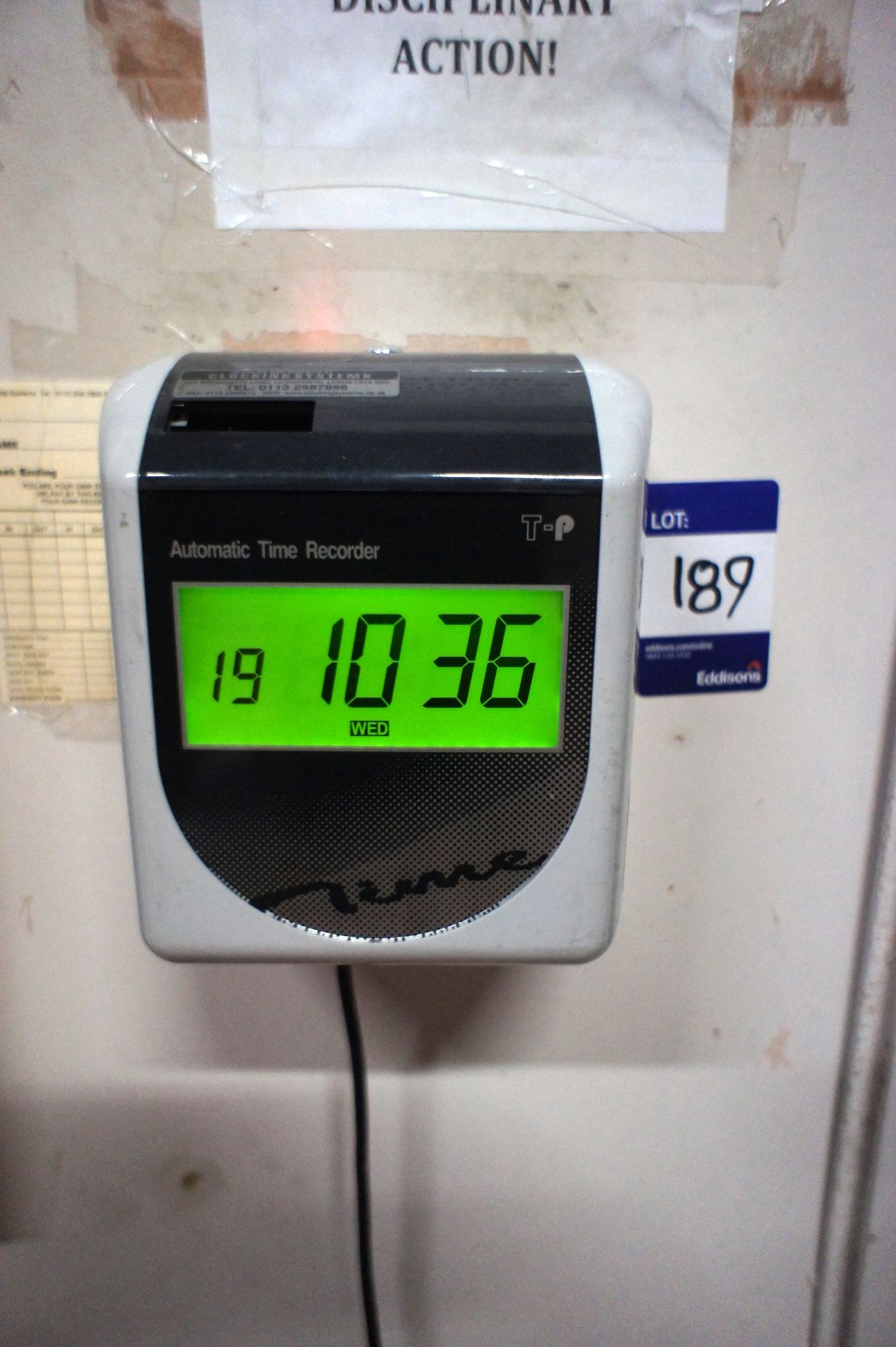 TP-1000i Digital Clocking In Machine with 4 Card R - Image 2 of 2