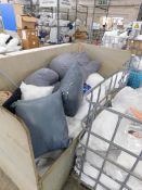 Large Quantity of Cushions/Pillows to Wooden Conta