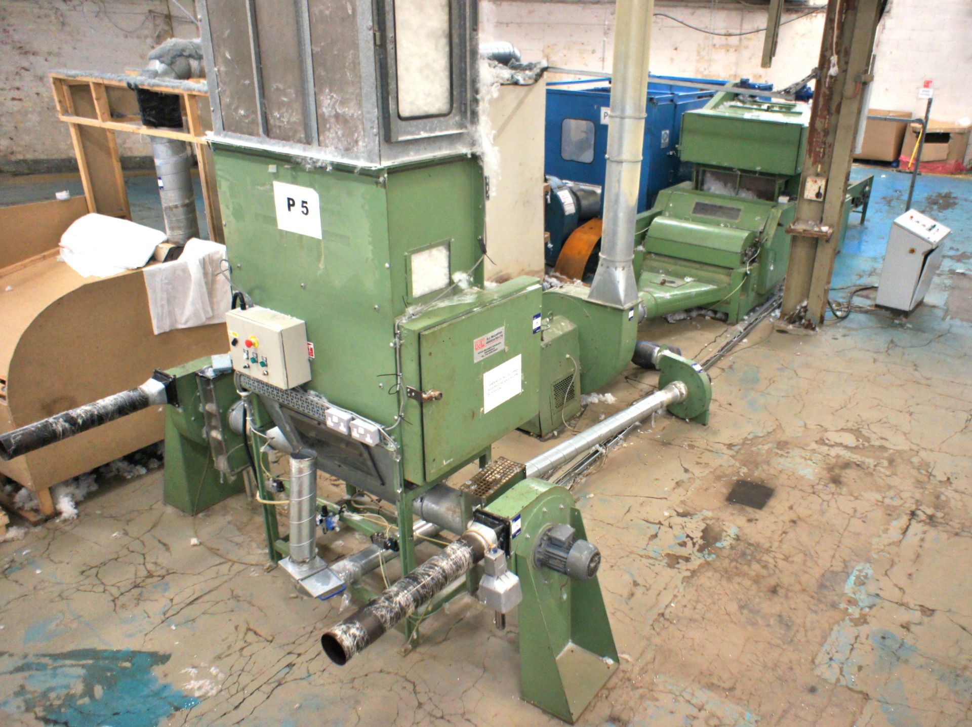 P J McCarthy Breaker, Mini Carding machine, 100cms Conveyor, Transfe