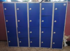 Elite 20 Compartment Personnel Lockers, No Keys