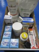 A mixed lot of 15 items to include Power Health Epsom Salts, Westlab Epsom Salt, Lanes Health Kalms