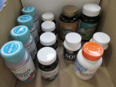 13 supplements to include Solaray Cranberry Extract, Lifeplan Windaway Activated Charcoal, Jarrow So