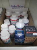 A Mixed Lot of supplements to include: Natures Aid Fish Oil, Cod Liver Oil, Super Strength Fish Oil