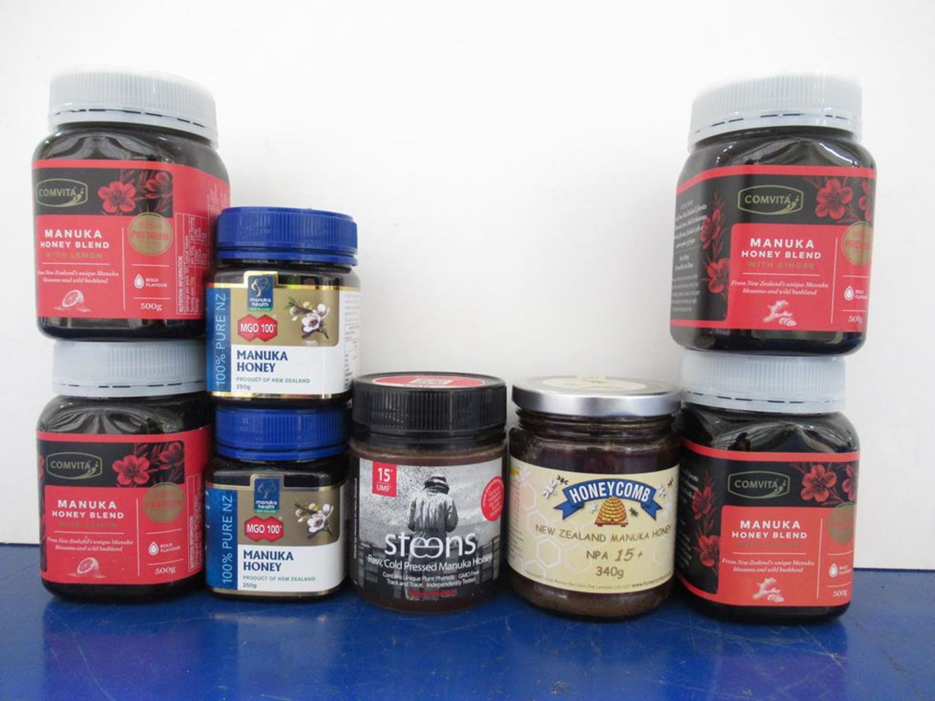 8 x jars of assorted 'Manuka Honey' of various grades
