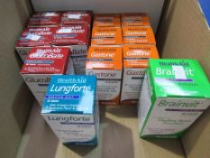 13 Health Aid supplements to include Lungforte, Gastone, Glucobate, Brainvit