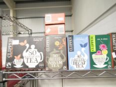 Shelf of Assorted Clipper Flavoured Teas