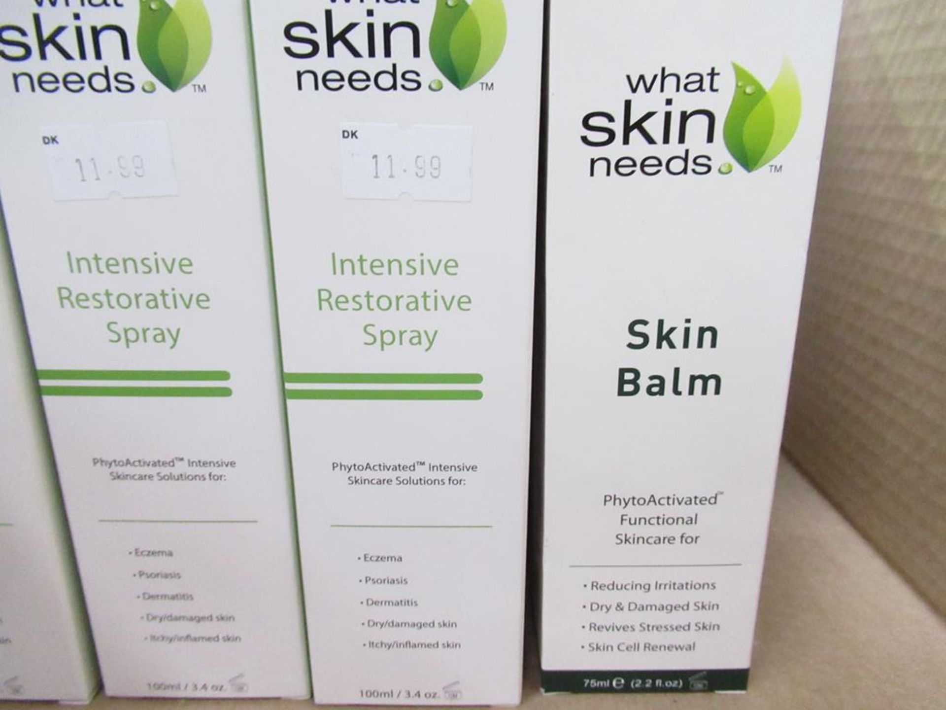 A Box of 12 x Skin Food, What Skin Needs Soothing Skin Gel, Skin Balm, Intensive Restorative Spray - Image 2 of 3
